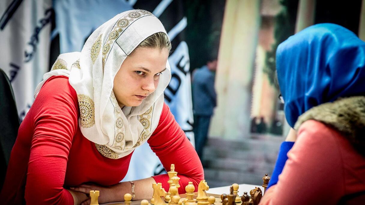 Anna Muzychuk lors du précédent tournoi en Iran