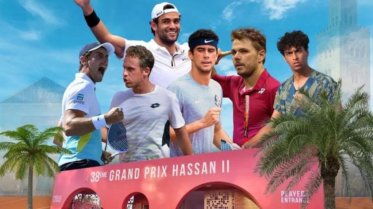 L'affiche de la 38e édition du Grand Prix Hassan II de Tennis.