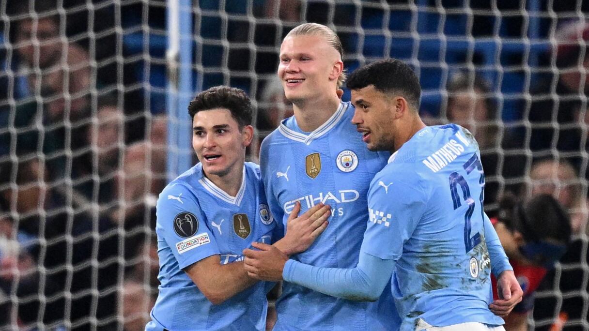 Les joueurs de Manchester City.