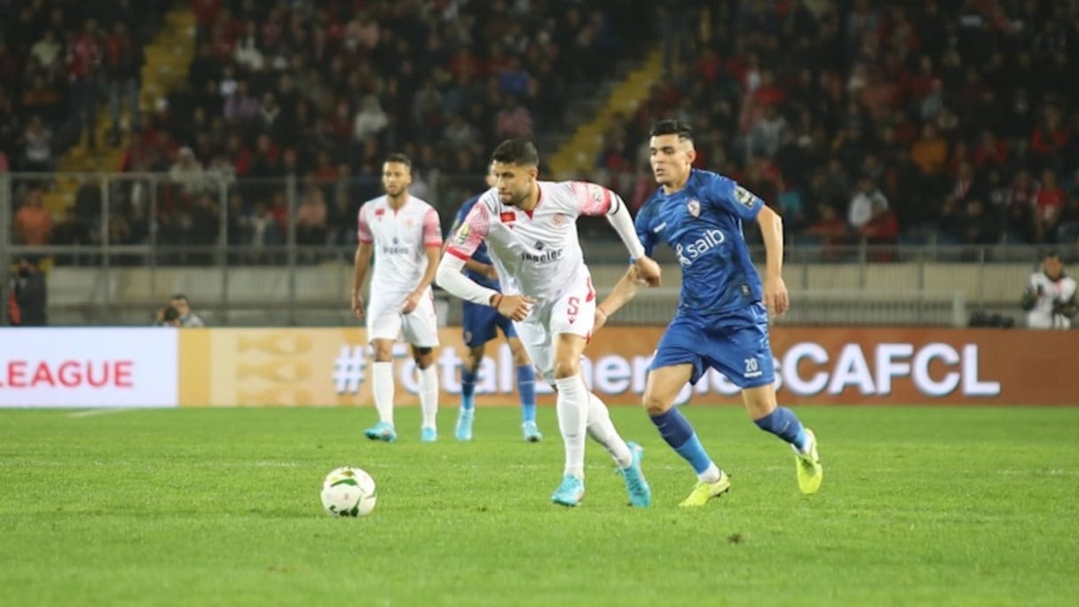Une phase du Wydad-Zamalek, samedi 26 février au Complexe Mohammed V de Casablanca.