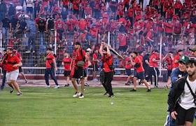 Les hooligans algériens au satde Al Massira de Safi, le 19 avril 2026