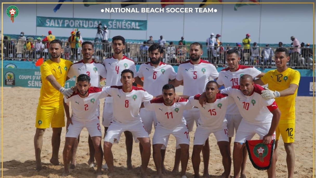 Le onze de l'EN de Beach-soccer.