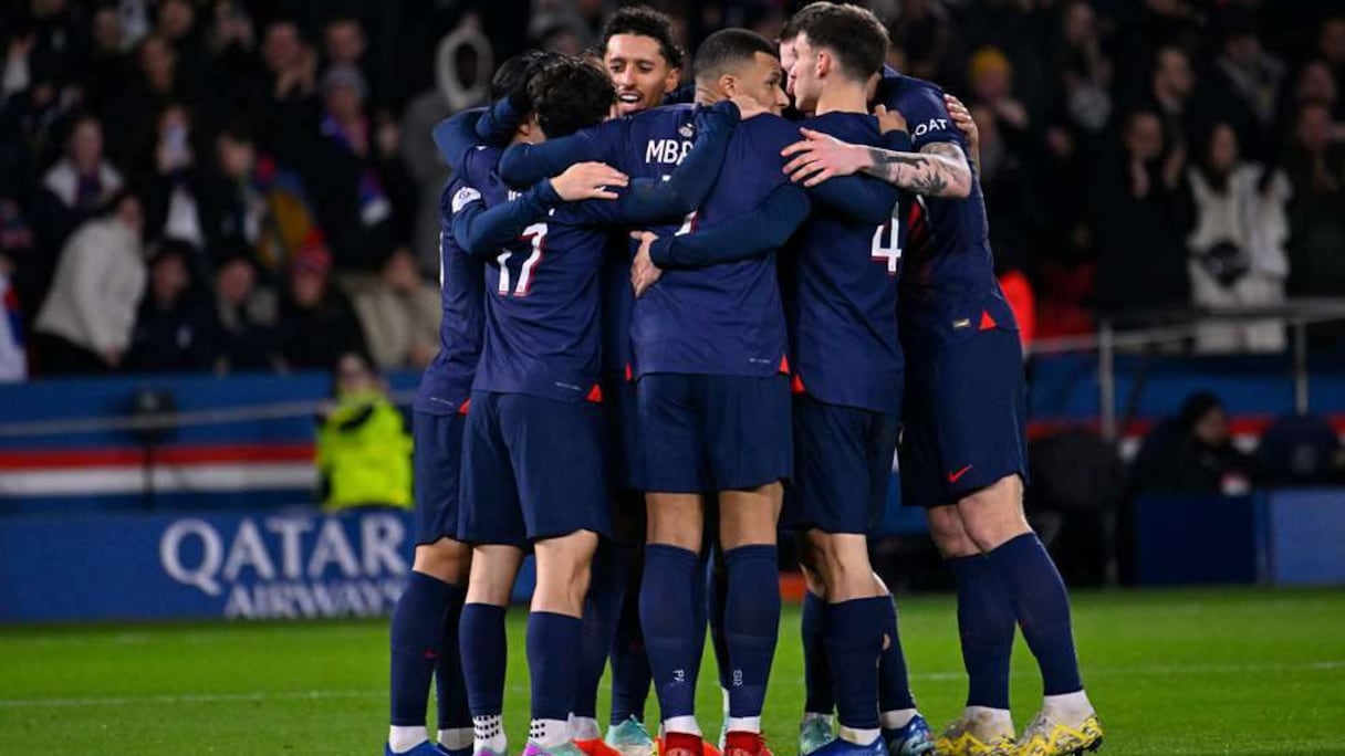 Les joueurs du Paris Saint-Germain.