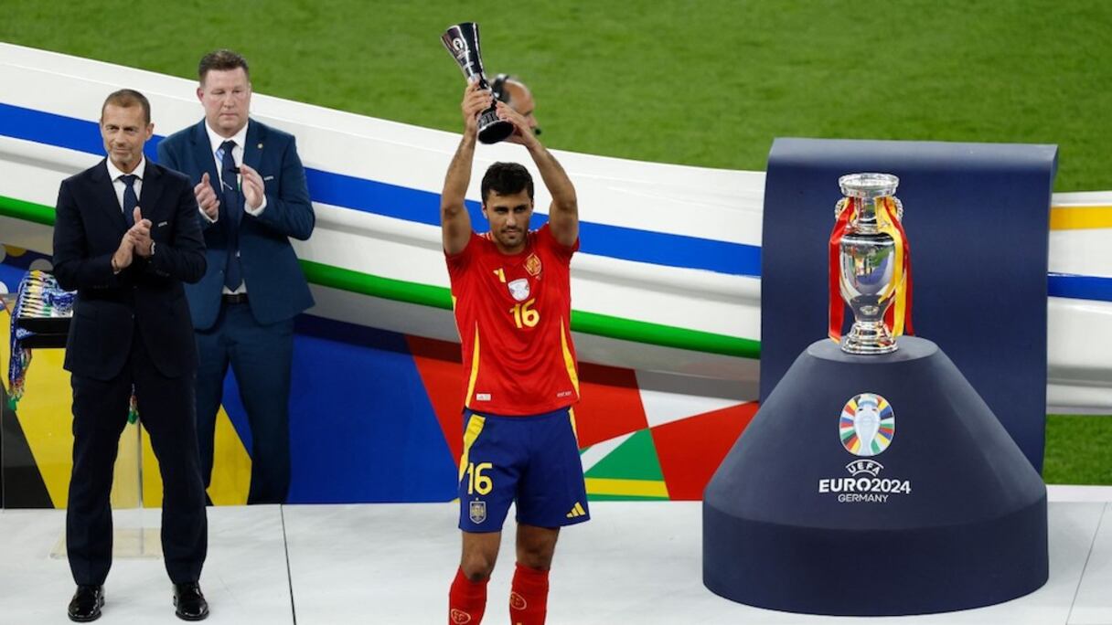 Le milieu espagnol Rodri, sacré champion d'Europe 2024.