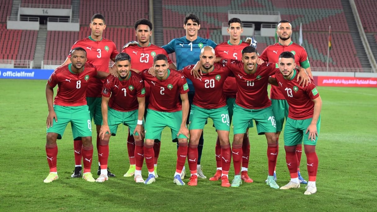 Le onze des Lions de l'Atlas contre la Guinée-Bissau, le 6 octobre 2021.