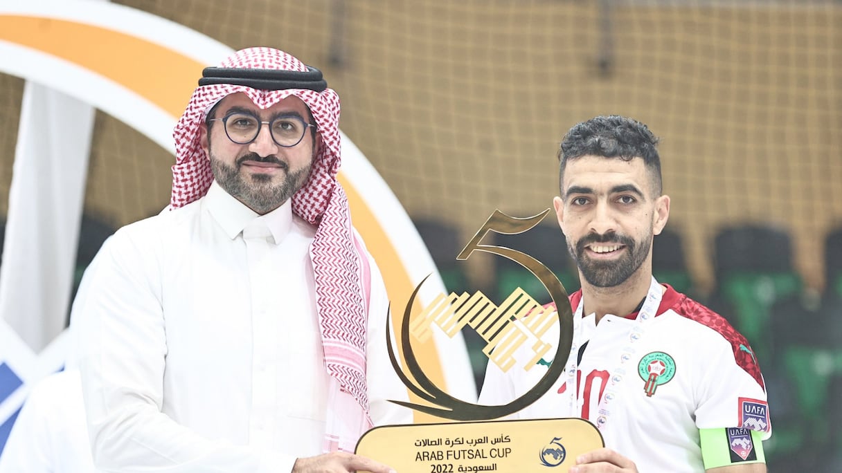 Soufiane El Mesrar, MVP de la Coupe arabe de futsal 2022.