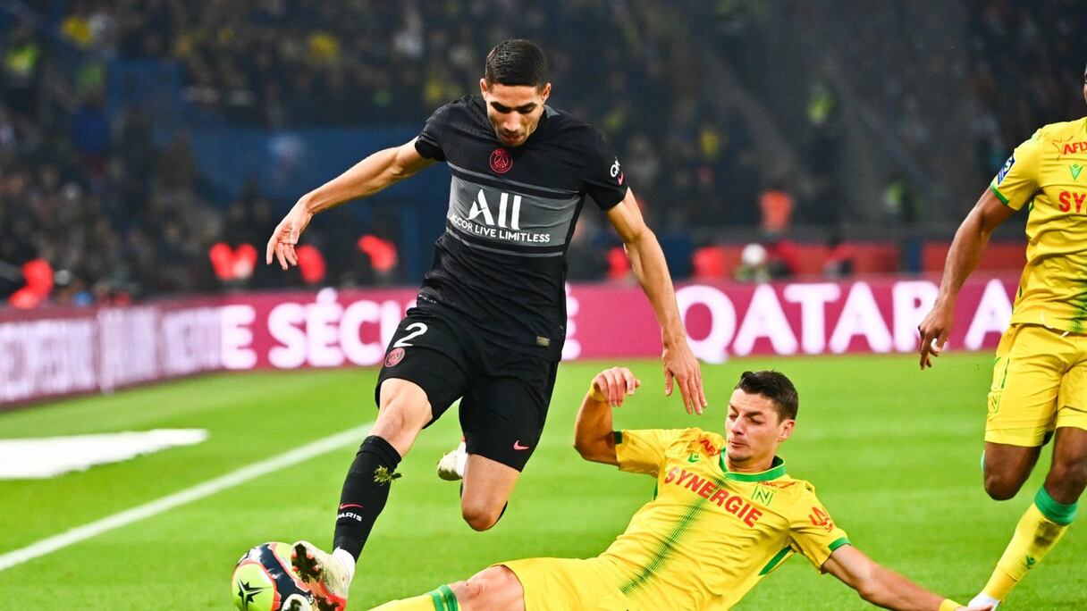 Achraf Hakimi face à Nantes.