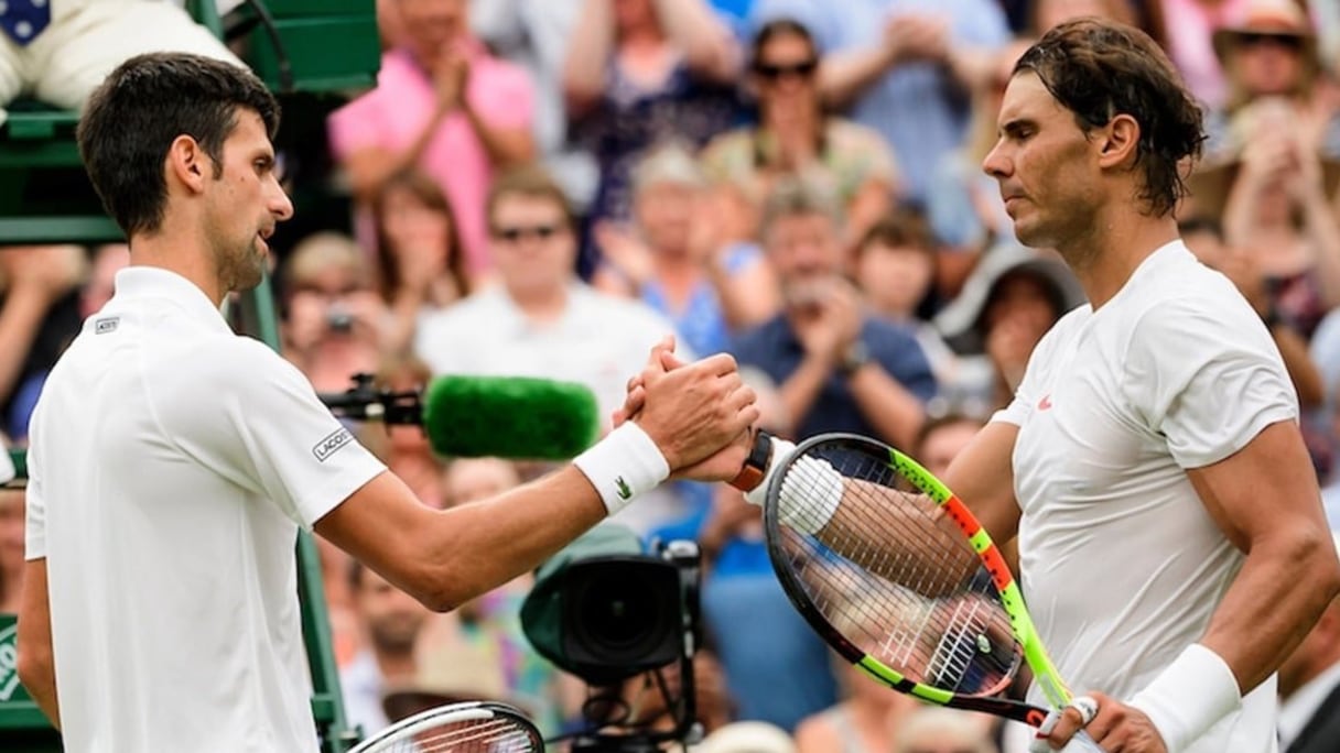 Rafael Nadal et Novak Djokovic.