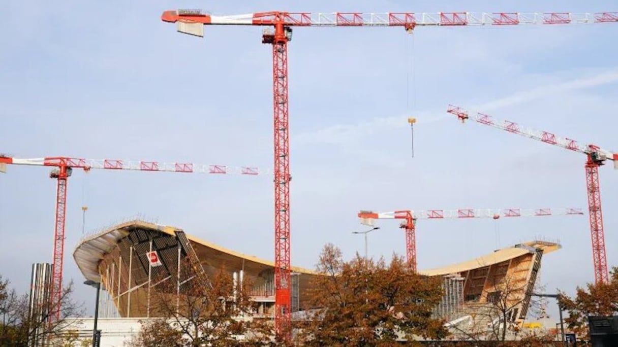 Un chantier des Jeux olympiques d'été de 2024, prévus à Paris en France.
