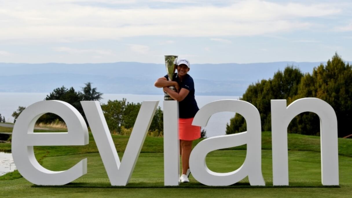 Le célèbre tournoi de golf féminin d'Evian, ici lors de la victoire de l'Américaine Angela Stanford, le 16 septembre 2018, vient d'être reporté.