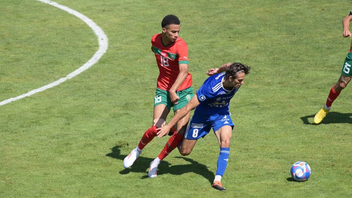 Séquence du match entre les Lionceaux de l'Atlas et le FC Villefranche Beaujolais, le 18 juillet 2024.