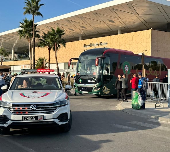 L'arrivée des Lions de l'Atlas à Tanger