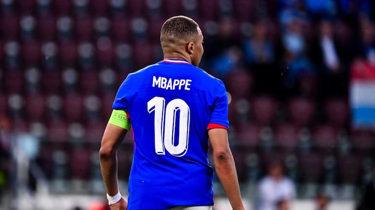 Kylian Mbappé en équipe de France.