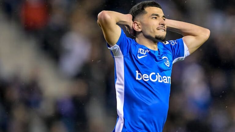 Zakaria El Ouahdi sous le maillot de KRC Genk.