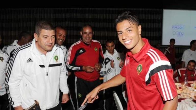 Hachim Mastour fête ses 17 ans avec les Lions de l'Atlas. 

