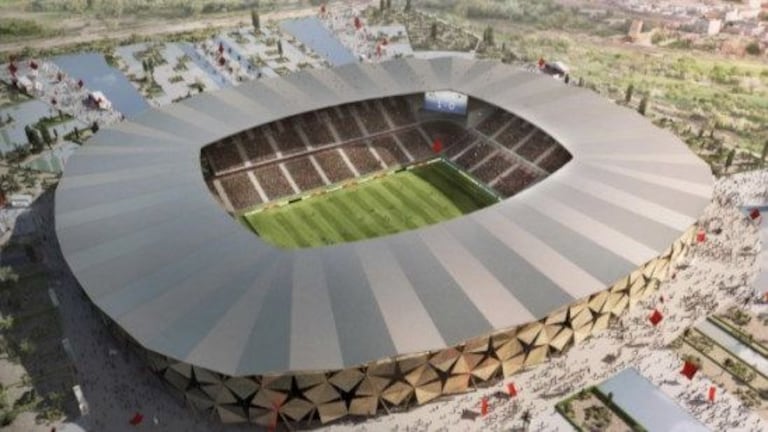 Le stade modulaire de Ouarzazate, qui sera implanté aux portes du désert et à proximité directe du centre-ville, accueillera 46,000 supporters. L'enceinte s'intégrera à la perfection dans son environnement unique avec son architecture basée sur des lignes métalliques ondulantes.