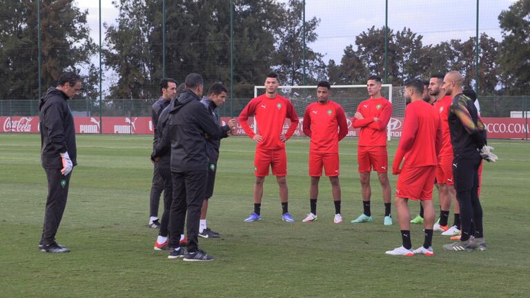 Entrainement des Lions de l'Atlas A', jeudi 25 novembre 2021.