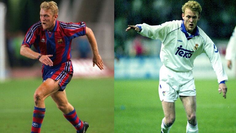 Le croate Robert Prosinecki a porté les couleurs du club catalan en 1995, après avoir joué pour le Real entre 1991 et 1994.