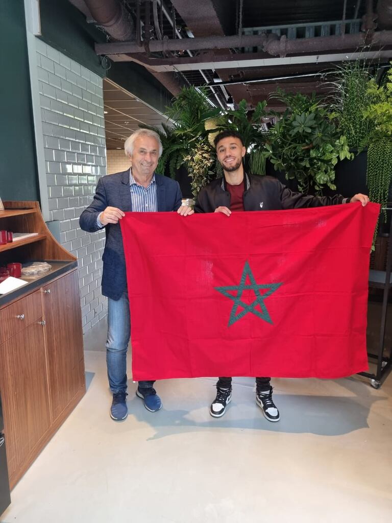 Rencontre entre Vahid Halilhodzic et Noussair Mazraoui à Amsterdam, le vendredi 13 mai 2022.
