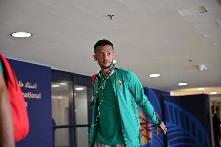 Arrivée des Lions de l'Atlas au Khalifa International Stadium