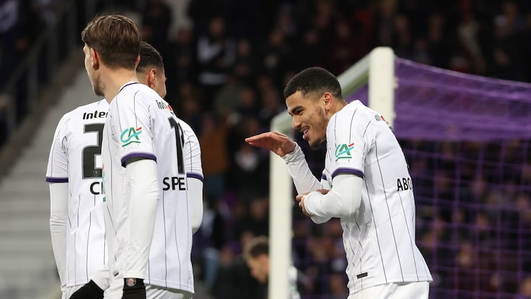 Zakaria Aboukhlal, auteur du premier but de Toulouse en Coupe de France face à Rodez