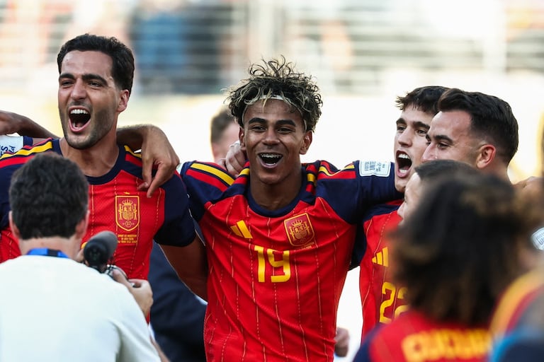 La joie des joueurs espagnols