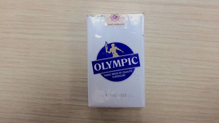 Le paquet de cigarettes "Olympic" (février 2017).