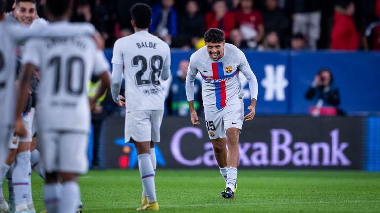 Chadi Riad lors de son premier match avec le Barça contre Osasuna, mardi 8 novembre 2022.
