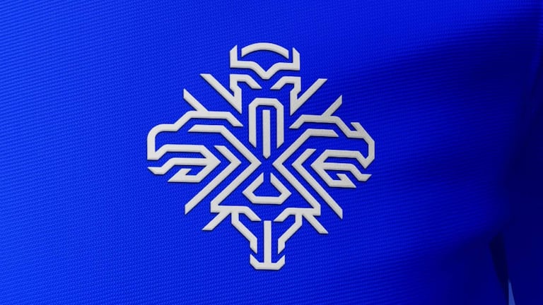 Le logo aux quatre protecteurs de l'Islande.